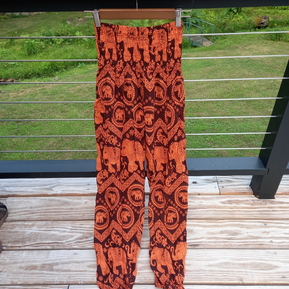 Elephant Print Hippie Pants